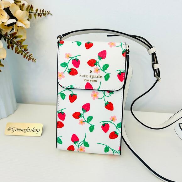 kate spade Handbags - Kate Spade Purse Strawberry Vine North South Phone Crossbody
